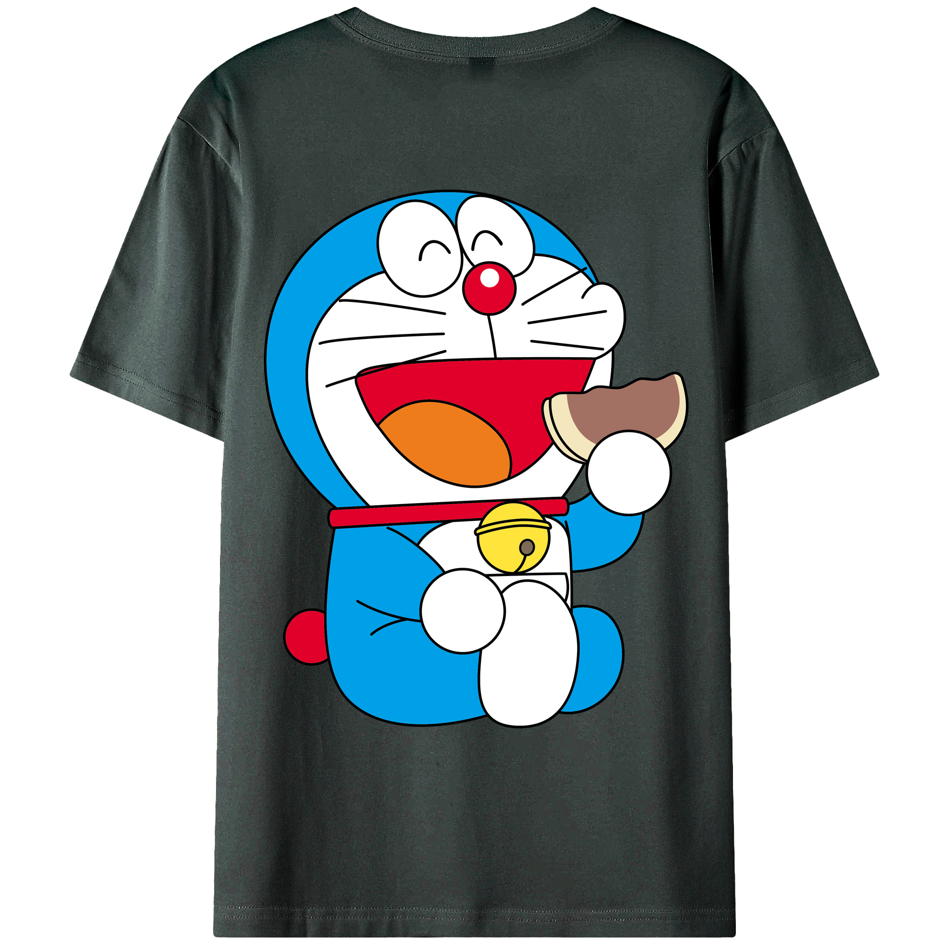 （画像用） ドラえもん Doraemon 綿100％ メンズ半袖Tシャツ（バックプリント） 通気性